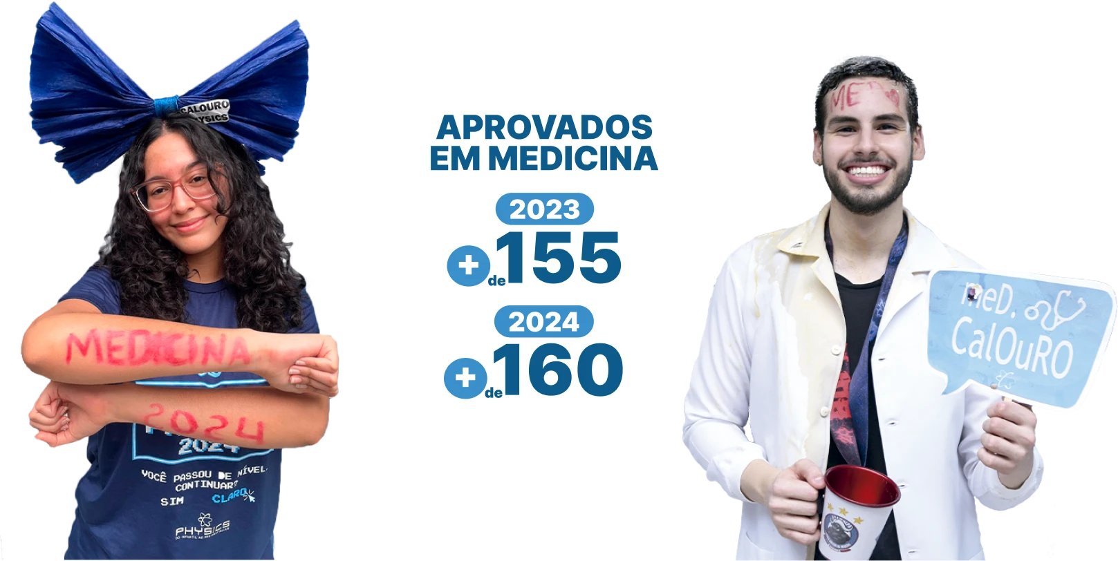 Aprovados em medicina + de 155 em 2023 e + de 160 em 2024
