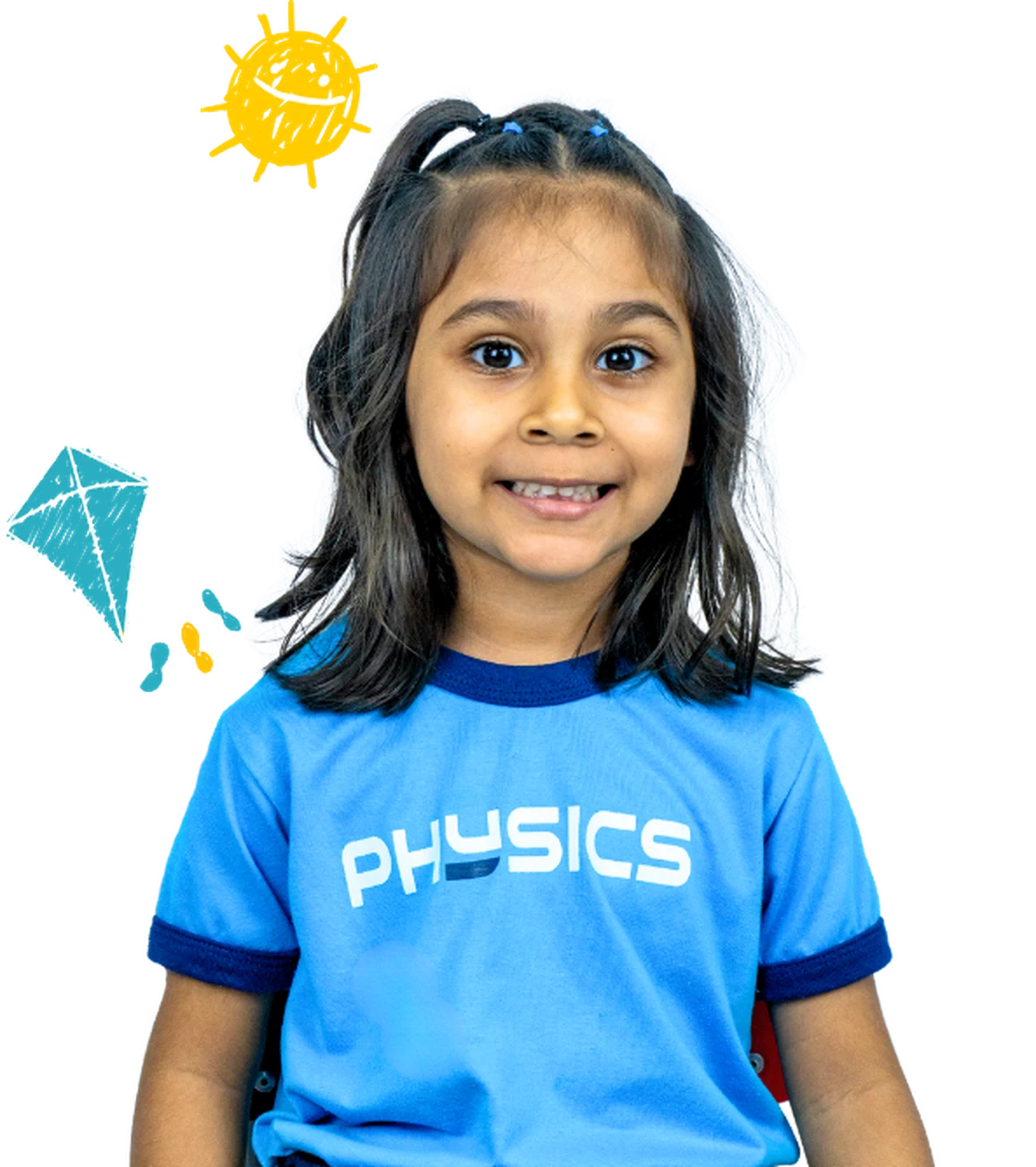 Criança da Educação Infantil do Colégio Physics